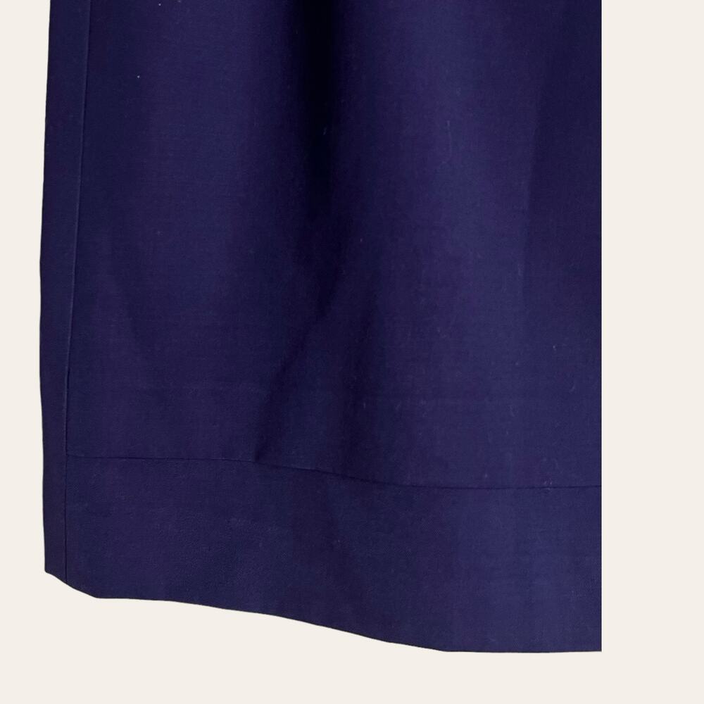 Giorgio Armani Solid Navy Purple Blue Straight Pencil Wrap Skirt Size 6 - Picture 11 of 11